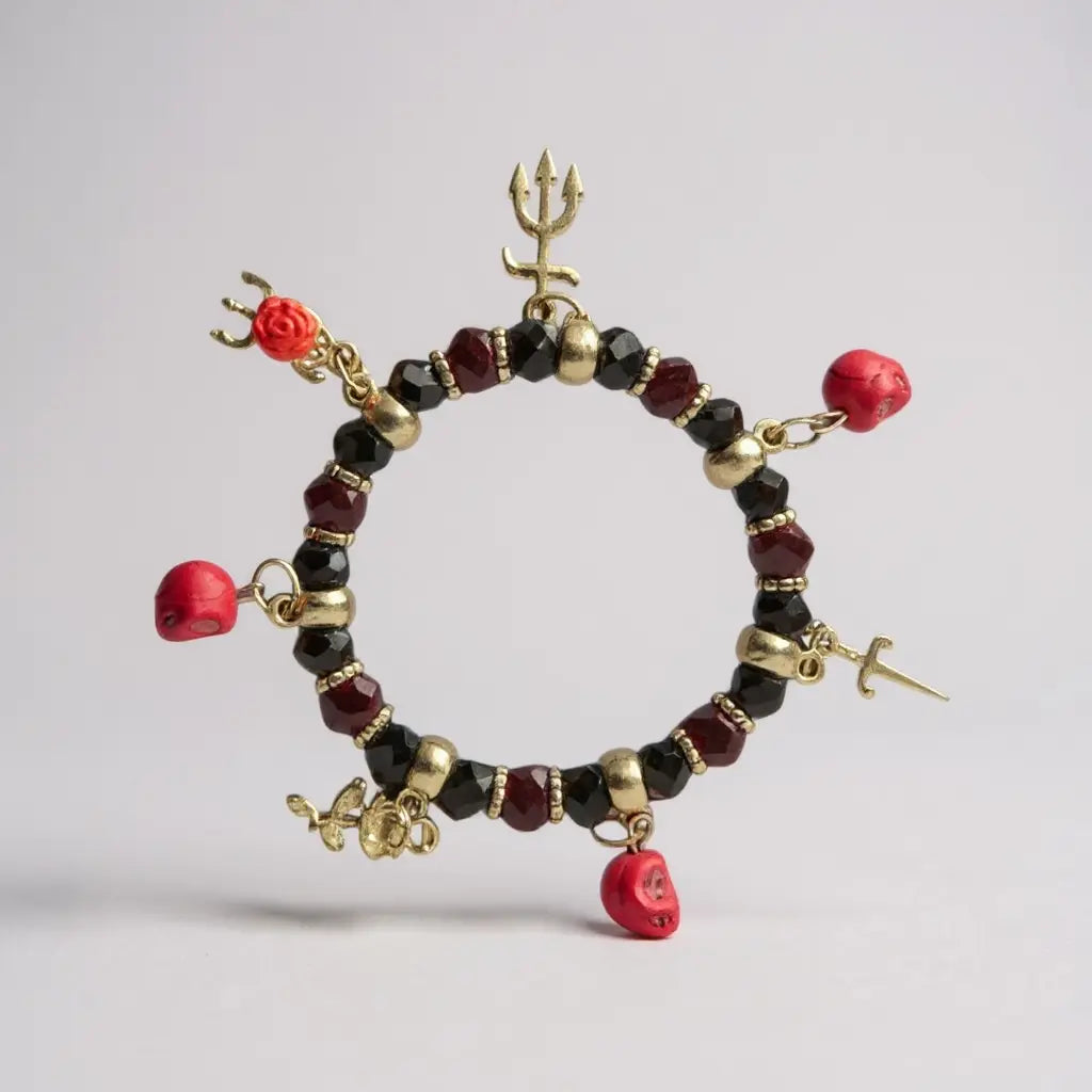 Pulseira de Rosa Caveira 🌹💀 Poder Ancestral - SHOP