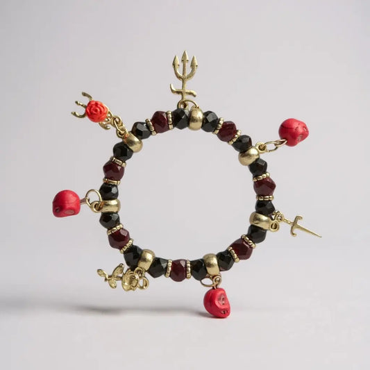 Pulseira de Rosa Caveira 🌹💀 Poder Ancestral - SHOP